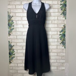 Evan-Picone Black Halter Homecoming Style Midi Dress Sz6